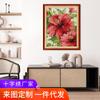 Paquete de material de bordado con aguja Love 99 para punto de cruz, flores de plantas y hibisco rojo, pintura decorativa para dormitorio, fábrica al por mayor