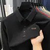 Camisa polo masculina de manga comprida transfronteiriça, novo estilo casual de negócios primavera/outono, macia e amiga da pele