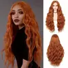 Exportação Europeia e Americana Cruzamento de Fronteiras Renda Repartição Média Cabelo Longo Cacheado Elegante Fashionable Clareamento Seda de Alta Temperatura Peruca Simulada Feminina Coiffeur Completo