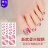 Zhengxiang Nuevos Adhesivos para Uñas de Ojo de Gato en Polvo de Cebolla Adhesivos para Uñas de Pies Temperamento Femenino Adhesivos para Uñas de Pies Blancos Adhesivos Impermeables para Uñas