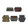 Set de broches con eslóganes en inglés de humor negro transfronterizo, con texto sarcástico, ingenioso y divertido, un pin de insignia de aleación personalizado