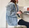 Nueva Chaqueta Corta Estilo Coreano, Chaqueta Holgada Tallas Grandes, Chaqueta de Mezclilla Estilo Harajuku Bf College para Mujer, Primavera y Otoño