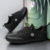 Zapatos de Hombre Primavera y Otoño Moda Tenis de Caña Alta 2025 Nuevos Juveniles Casuales de Piel Mocasines Trendy Sin Cordones Dropshipping