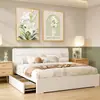 2026 Nuevo Estilo Dormitorio Principal Arte de Pared Creativo, Pintura Colgante para Cabecera Estilo Crema, Pintura Decorativa de Alta Gama para Dormitorio