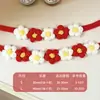 Gola de Lã para Gato Doce Flor Pequeno Animal de Estimação Decoração Tricotada à Mão Fofa Gatinho Cachecol Cachecol Toalha Escorregadia