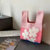 Bolsa de punto floral para el Día de la Mujer, Recuerdo del Día de la Diosa, Bolsa de regalo para empleados, Bolsa de embalaje de mano, Bolso