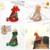 Decoração de Natal 2025 Acessórios de Cabelo de Natal Laço de Pérola Tridimensional Chapéu Pequeno Chapéu de Árvore de Natal Grampo de Cabelo Adorno de Cabeça