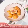 Rosa Mascota Oro Rosa Flor Fruta Hogar Sala de Estar Mesa de Café Plato de Frutas Lujo Accesible Encaje Bocadillo Frutos Secos Bandeja de Almacenamiento