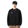 Ropa para Hombre Fengshe / Sudadera Rayada con Cuello Doble de Retazos Estructurados Estilo Americano Peso Pesado 480g Moderna Holgada de Manga Larga para Hombre