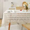 Mantel de Ganchillo Vintage Estilo Americano, Mantel Cubierta Pastoral Calado, Mantel de Encaje Tejido para Mesa de Comedor Doméstica a Prueba de Polvo con Borlas