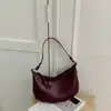 Bolso Bandolera de Cuero con Cera de Aceite Vintage Tipo Dumpling 2026 Nuevo de Moda Versátil Bolso Bandolera Súper Popular de Nicho Bolso de Hombro para Debajo del Brazo