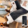 Jeans para niña con forro polar Otoño e Invierno 2024 Nuevo Bebé Niña Invierno Pantalones de Algodón Gruesos Pantalones de Invierno para Niños