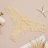 Calcinha de Renda Transfronteiriça, Tiras Cruzadas Femininas de Cintura Baixa, Tanga Estilo Europeu e Americano para Atacado, Estilo Popular, Sem Costura e Respirável