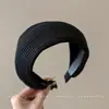 Diadema de tela de alta gama para otoño e invierno, extra ancha, adelgazante, estilo coreano, pinza para el pelo de terciopelo para mujer