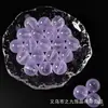 Cuentas Sueltas de Vidrio Imitación Cristal 6-14 mm Amatista Rosa Redondas Material para Pulsera DIY Hecha a Mano Cadena de Teléfono Móvil Collar