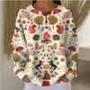 2026 Amazon Transfronterizo Otoño/Invierno Nuevo Estilo para Mujer Sudadera con Capucha y Botones para Mujer Estampado de Letras Árbol de Navidad Estrella de Cinco Puntas