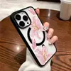 Adecuado para Funda Magnética para Teléfono Apple 17 Dos en Uno iPhone 18 Promax Flor Rosa Estambre Agujero Grande 16 Funda Protectora