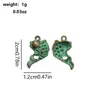 Serie Oceánica Joyería DIY Aleación Galvanizada Delfín y Varios Peces Colgantes Pendientes Verdes Materiales para Collares Accesorios