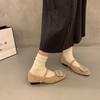 Zapatos Mary Jane Planos de Felpa con Pedrería Estilo Hada Suave 2025 Zapatos Cálidos de Lana Estilo Francés para Mujer