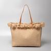 Nuevo bolso de playa con borlas bordadas, bolso de lona, diseño de nicho, bolso de mujer, bolso de hombro cruzado de gran capacidad para mujer.
