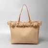 Bolso Tote de Lona de Gran Capacidad Transfronterizo Bolso de Hombro para Mujer Nuevo Bolso de Playa Bordado con Borlas Diseño Nicho Bolso de Mujer