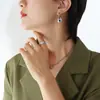 Mili Elegante Nicho Versátil Estilo Ins Colar Brincos com Fecho Conjunto de Joias de Aço Titânio Transfronteiriço Atacado