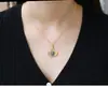 Collar de Hoja de Ginkgo para Mujer Cadena Clavicular Pequeña Fresca Simple Plata de Ley Chapado en Oro Jade Diseño de Nicho Regalo de Cumpleaños