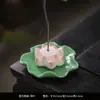 Queimador de Incenso de Lótus Cerâmico Fogareiro de Aromaterapia de Sândalo Doméstico Suporte de Incenso Antigo para Interior Queimador de Incenso Oramentos de Estante Bogu