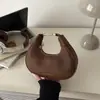 2026 Nueva Moda Tendencia Bolso de Axila Estilo Coreano Bolso de Mano Casual Bolso de Media Luna Portátil Simple para Viajes Diarios Bolso de Hombro Único Cruzado