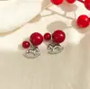 Pendientes de Perla Aguja Plateada Estilo Pony, Gama Alta, Modernos, Exquisitos, Versátiles, Únicos Nuevos Pendientes para Mujer Estilo Chino