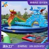 (Personalizado) Equipo de Parque Acuático Exterior Soporte Móvil Grande Piscina Innovación Tobogán de Agua Inflable para Niños
