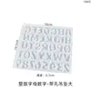 Molde de Silicona para Hacer Rompecabezas de Resina Cristalina con Forma de Amapola, con Agujeros para Números y Letras, Colgante, Pulsera