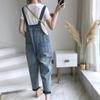 Pantalones de mezclilla delgados con tirantes de celebridad de internet para mujer 2020 verano nuevos sueltos versátiles adelgazantes estudiante lindos pantalones hasta el tobillo