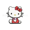 Set de Bebida de Manzana Hello Kitty, Dijes para Zapatos de Cocodrilo, Accesorios para Zapatos de Goma Suave PVC Gato KT, Decoraciones para Zapatos DIY