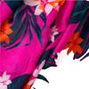 Bufanda de Algodón y Lino para Comercio Exterior Tono Rojo Rosa Cálido Color de Planta Tropical Borla Vacaciones en la Costa Toalla de Playa Mujeres