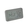 Reloj despertador simple de temperatura y humedad con pantalla LCD de pantalla grande, reloj de mesita de noche, diseño de reloj de venta caliente transfronteriza, doble uso para colgar y de pie