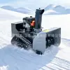 Quitanieves de orugas controlado a distancia para zonas de nieve en tierras altas, chasis antideslizante, control remoto, máquina quitanieves a gasolina para sitios de granja