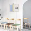 Cadeira de Jantar Cadeira de Dormitório Banqueta para Mesa de Estudo Casa Imitação Madeira Maciça Cadeira com Encosto em Chifre Cadeira Simples Moderna para Mesa de Jantar