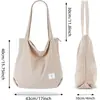 Nuevo Bolso de Mano de Pana y Lona de Moda de Amazon Bolso de Compras Grande de Gran Capacidad Simple Bolso Tote Rayado