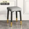 Doméstico Luz Luxo Banqueta empilhável Banco de banco quadrado moderno simples mesa de jantar banqueta redonda Cadeira criativa Banqueta baixa pequena para sala de estar