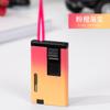 Encendedor Inflable Nuevo con Degradado Cuerpo Metálico Delgado Pequeño a Prueba de Viento Llama Roja Superventas en Tiktok