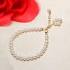 Pulsera Garra de Gato Animal Perla de Agua Dulce para Mujer Joyería Pequeña Perla Blanca Fresca Pulsera Venta al por Mayor Moda