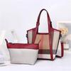 Bolso de Mujer Estilo Coreano Nuevo Transfronterizo Bolso de Gran Capacidad a Cuadros Cubo Lona Bolso de Mano para Mujer con Hombro Bolso Tote