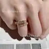Anillo de Serpiente de Moda con Diseño Completo de Hueso de Serpiente de Diamante, Anillo Abierto de Lujo Ligero para Mujer, Anillo para Dedo Índice con Textura, Venta al por Mayor