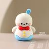 Decoração de bolo de Natal 2024 urso coelho cartão anel de grama folhas chuva seda véspera de Natal festa de feriado plug-in