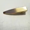 Metal 6.5cm gota de agua hueca esmalte dorado adhesivo resina acrílica placa de acetato pasador sin costuras clip en forma de U