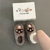 Chinelos peludos femininos para outono e inverno, com sola grossa, que aumentam a altura, bico fechado, de algodão, modelo novo 2024, quentes, com sola macia, calçados de calçar