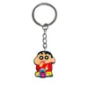 Accesorios de Cómics Crayon Shin-Chan Llavero Suave de PVC Colgante Lindo para Coche Accesorios para Mochila Escolar de Estudiante Llavero