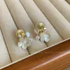 Clip de Oreja de Perla Flor de Mariposa Sin Perforaciones, Disco de Bobina de Mosquito de Alta Gama, Pendientes Versátiles, Pendientes Pequeños y Exquisitos