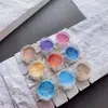 Nova arte de unha de celebridade da internet pó de pedra translúcido gelo como jade fluido pó de aurora ultra-brilhante pó para esfregar em unhas decorações de unha pó de glitter atacado